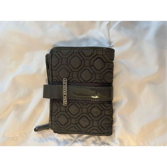 Vera Bradley Women's Octagon Pattern Wallet Black - Picture 2 of 8